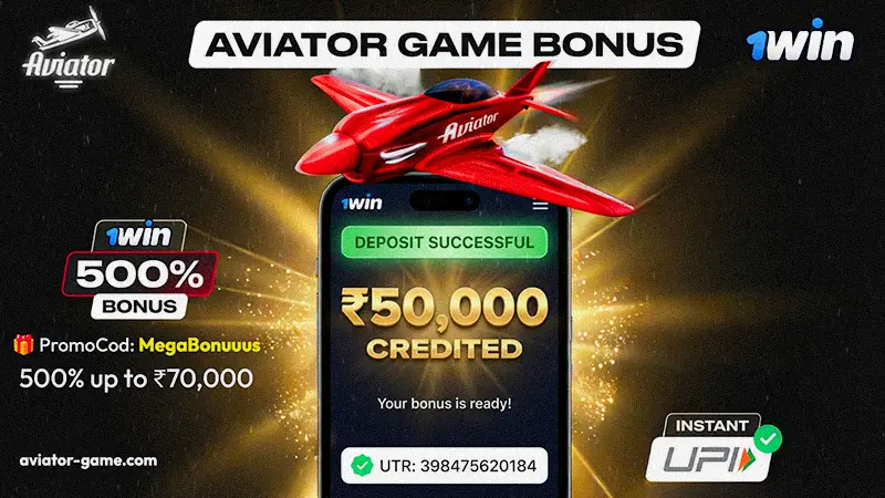1Win Aviator Game Bonus Proof: ₹50,000 Deposit Successful via UPI. 500% Welcome Offer for Indian Players (Battery App & Parimatch).